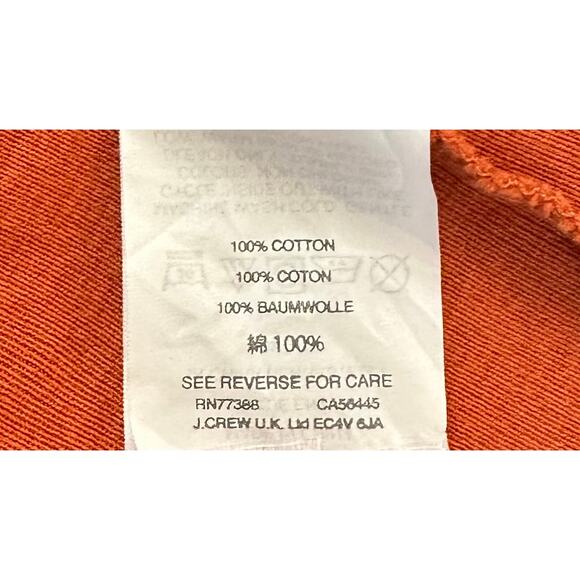 2/$30 J. Crew Slim Perfect Long Sleeve T-Shirt Deep Ember Orange Size XXS - Picture 12 of 14